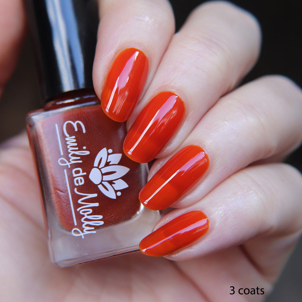 Sheer Tint Rust - A deep rusty orange jelly nail polish – EmilydeMolly