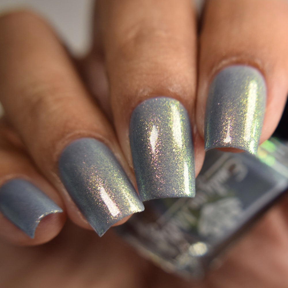 Grey Horizon - A Light Grey Nail Polish with Shifting Shimmer Grey Horizon - A Light Grey Nail Polish with Shifting Shimmer