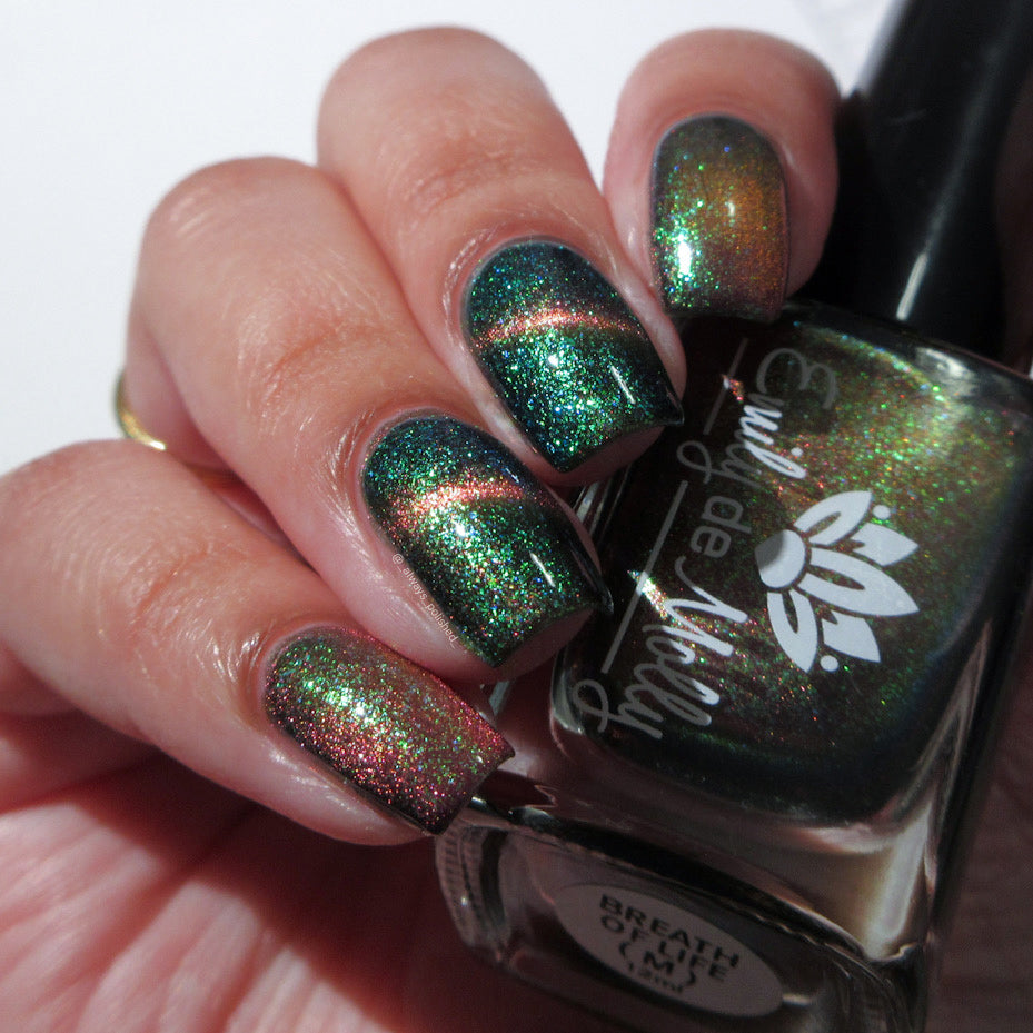 Breath Of Life - A black shimmer nail polish with magnetic effect