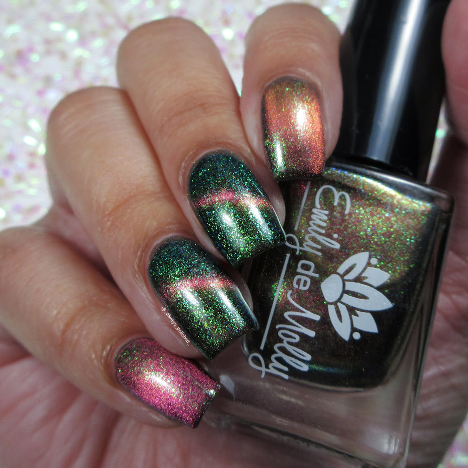 Breath Of Life - A black shimmer nail polish with magnetic effect