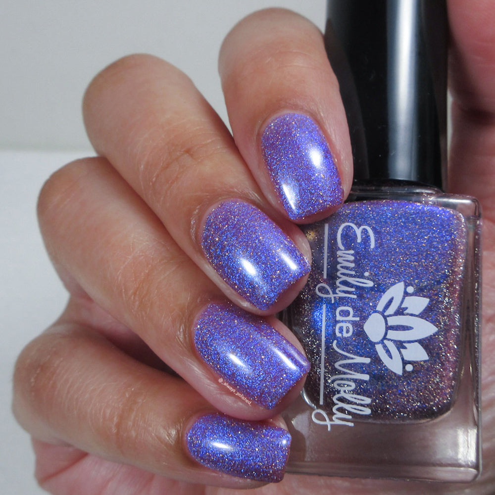 Summer Shift - A pink thermal nail polish with blue aurora shimmer