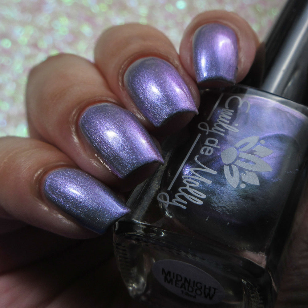 The Same Dream - A medium grey nail polish with shifting shimmer