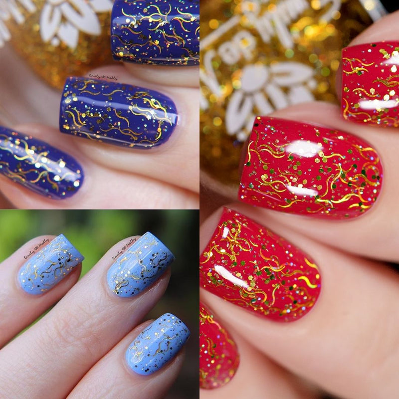 nail polish for gold dress Waiting The Sun Arabella Gold and Black Sleeves:Long sleeves To get all sets pink gold dress