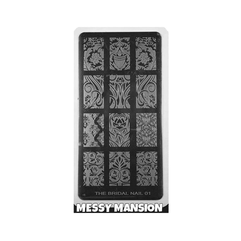 BN01 Messy Mansion Nail Stamping Plate