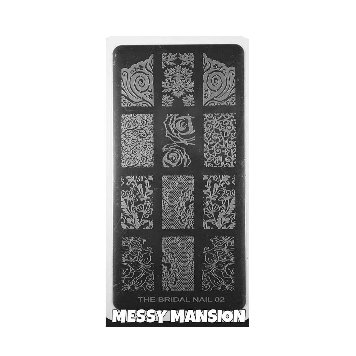 BN02 Messy Mansion Nail Stamping Plate