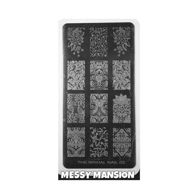 BN03 Messy Mansion Nail Stamping Plate