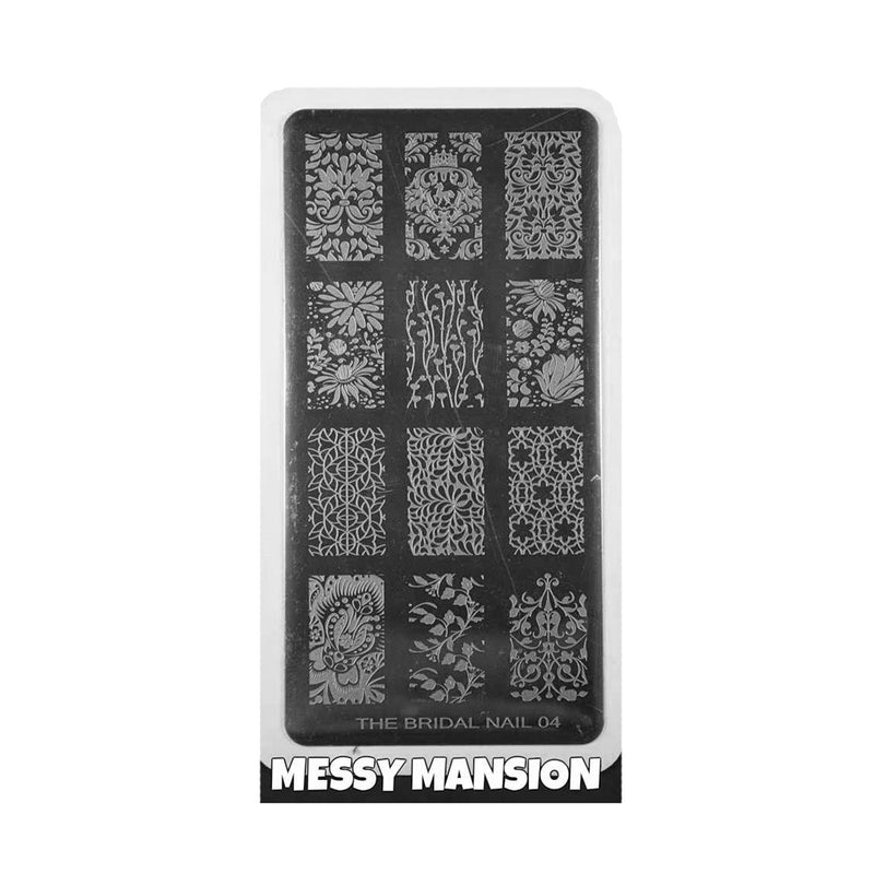 BN04 Messy Mansion Nail Stamping Plate