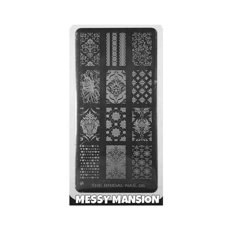 BN06 Messy Mansion Nail Stamping Plate
