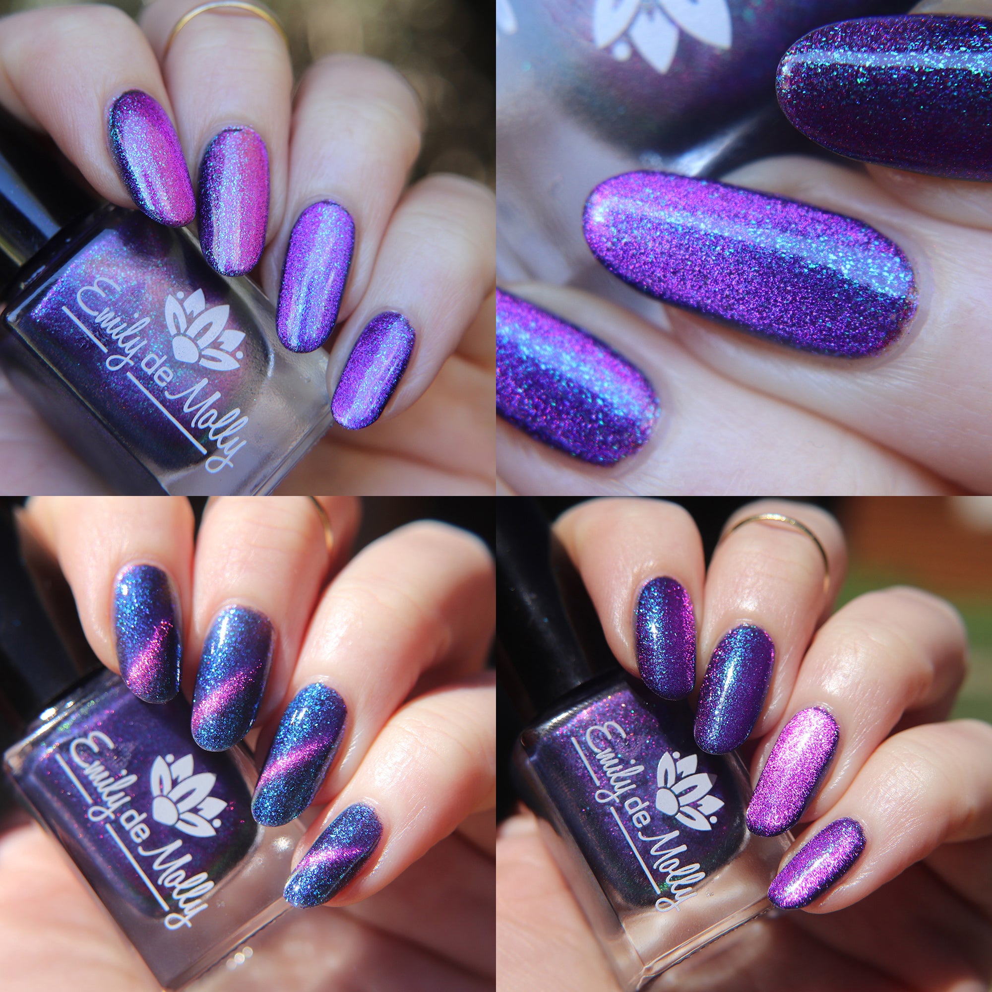For Everybody's Sake - A blue magnetic nail polish with purple