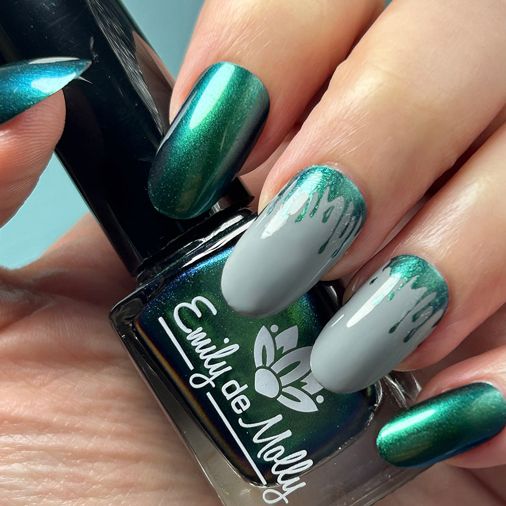 Green / Blue – duochrome stamping polish – LIMITED
