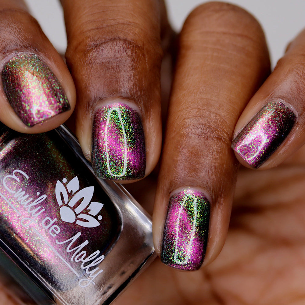 Breath Of Life - A black shimmer nail polish with magnetic effect
