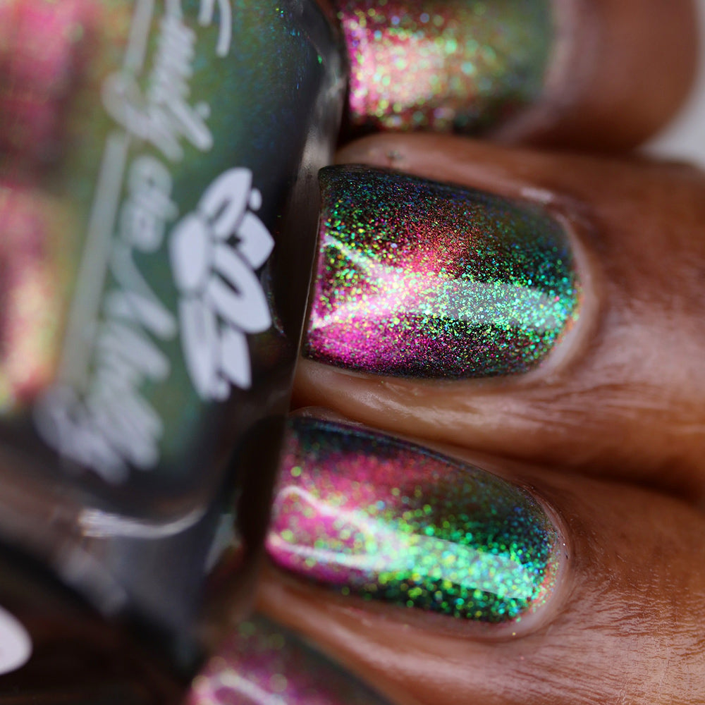 Breath Of Life - A black shimmer nail polish with magnetic effect