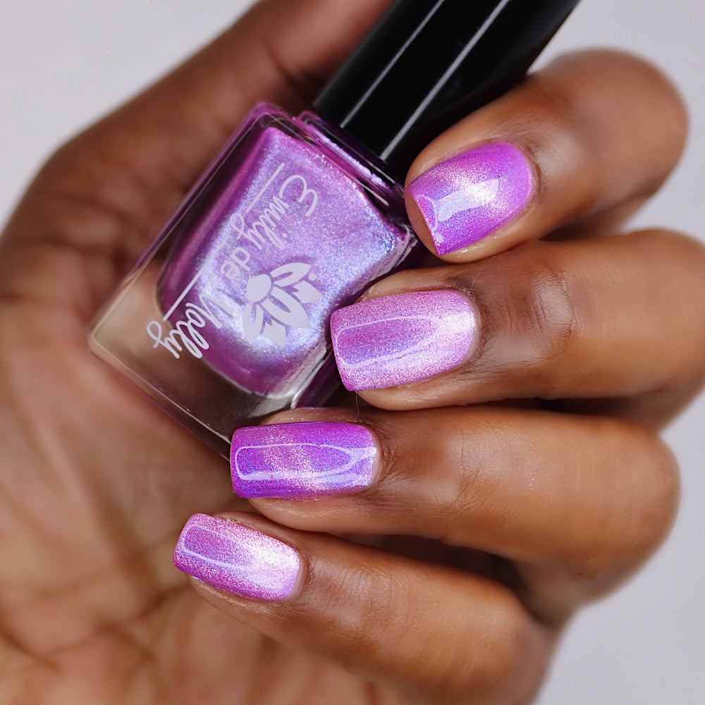 Way Too Much - A purple and silver magnetic nail polish – EmilydeMolly
