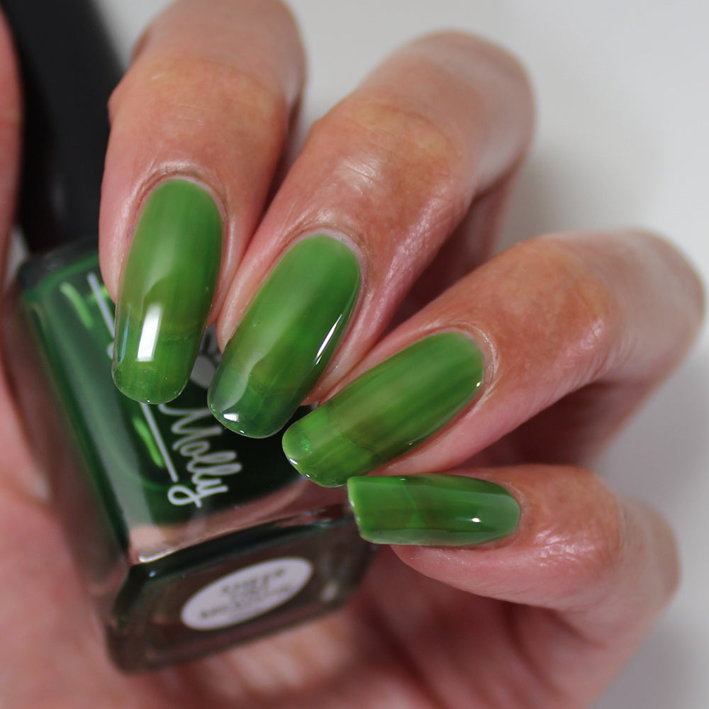Sheer Tint Meadow - A grungy grass green jelly nail polish