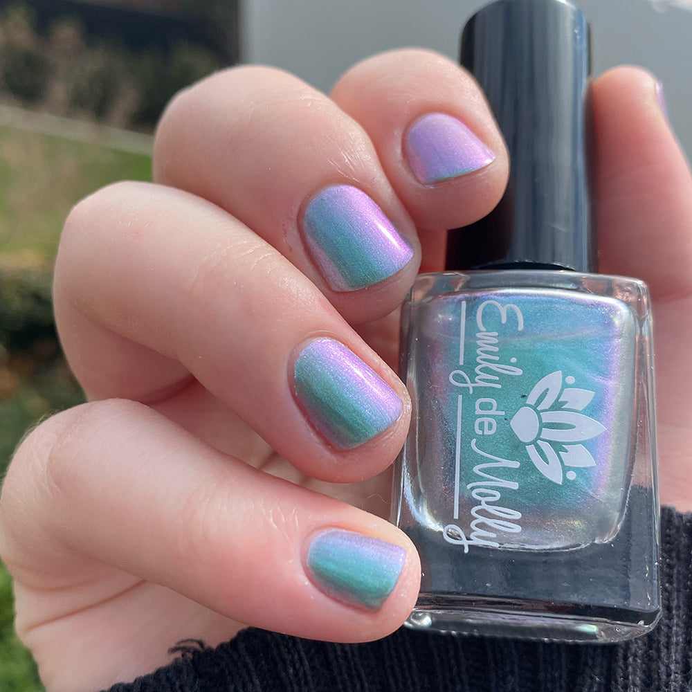 The Same Dream - A medium grey nail polish with shifting shimmer