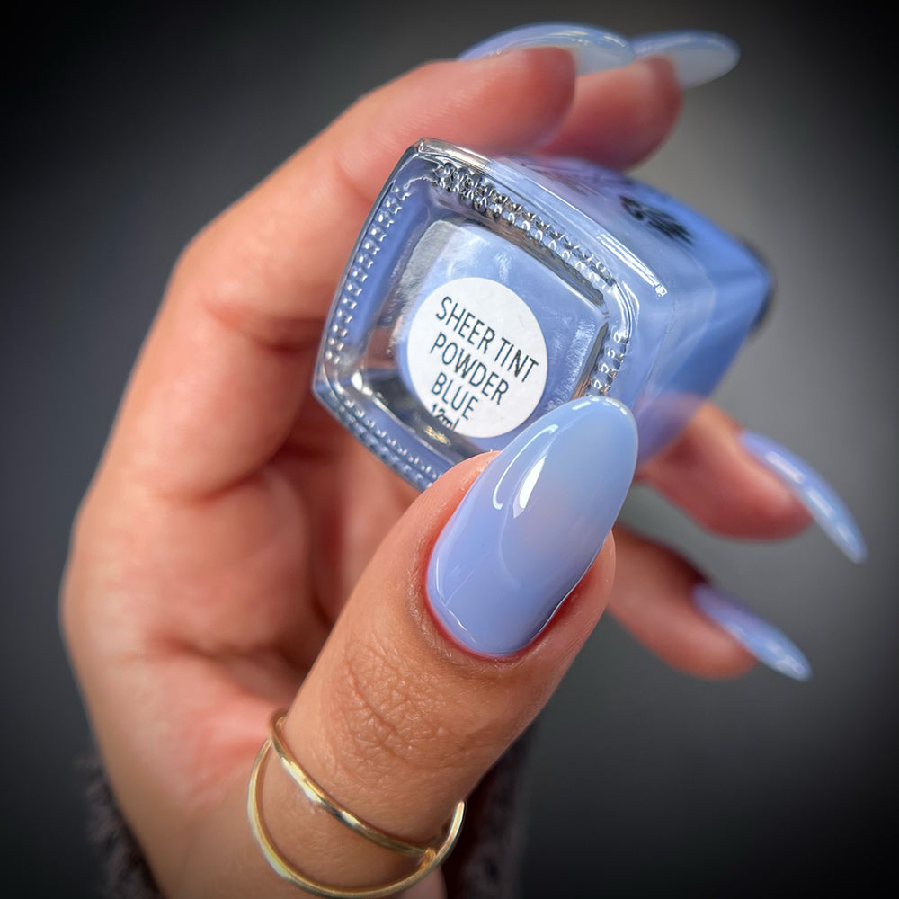 Sheer Tint Powder Blue - A light cornflower blue jelly nail polish