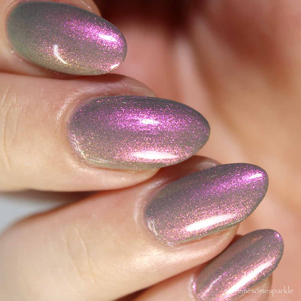 Sakura Mist - A light grey nail polish with shimmer – EmilydeMolly