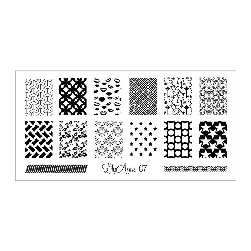 LA07 Messy Mansion Nail Stamping Plate