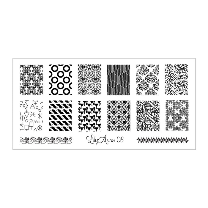 LA08 Messy Mansion Nail Stamping Plate