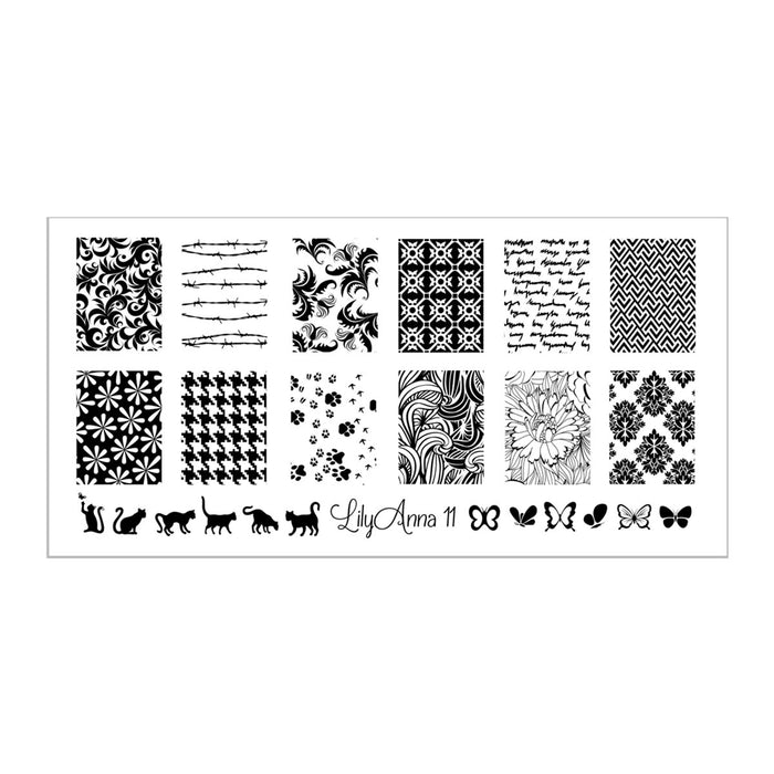 LA11 Messy Mansion Nail Stamping Plate