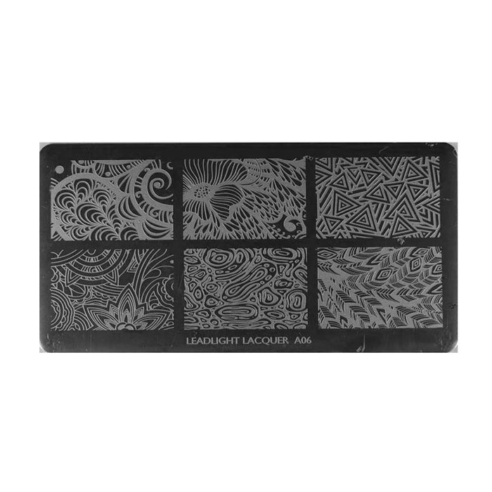 LLA06 Messy Mansion Nail Stamping Plate