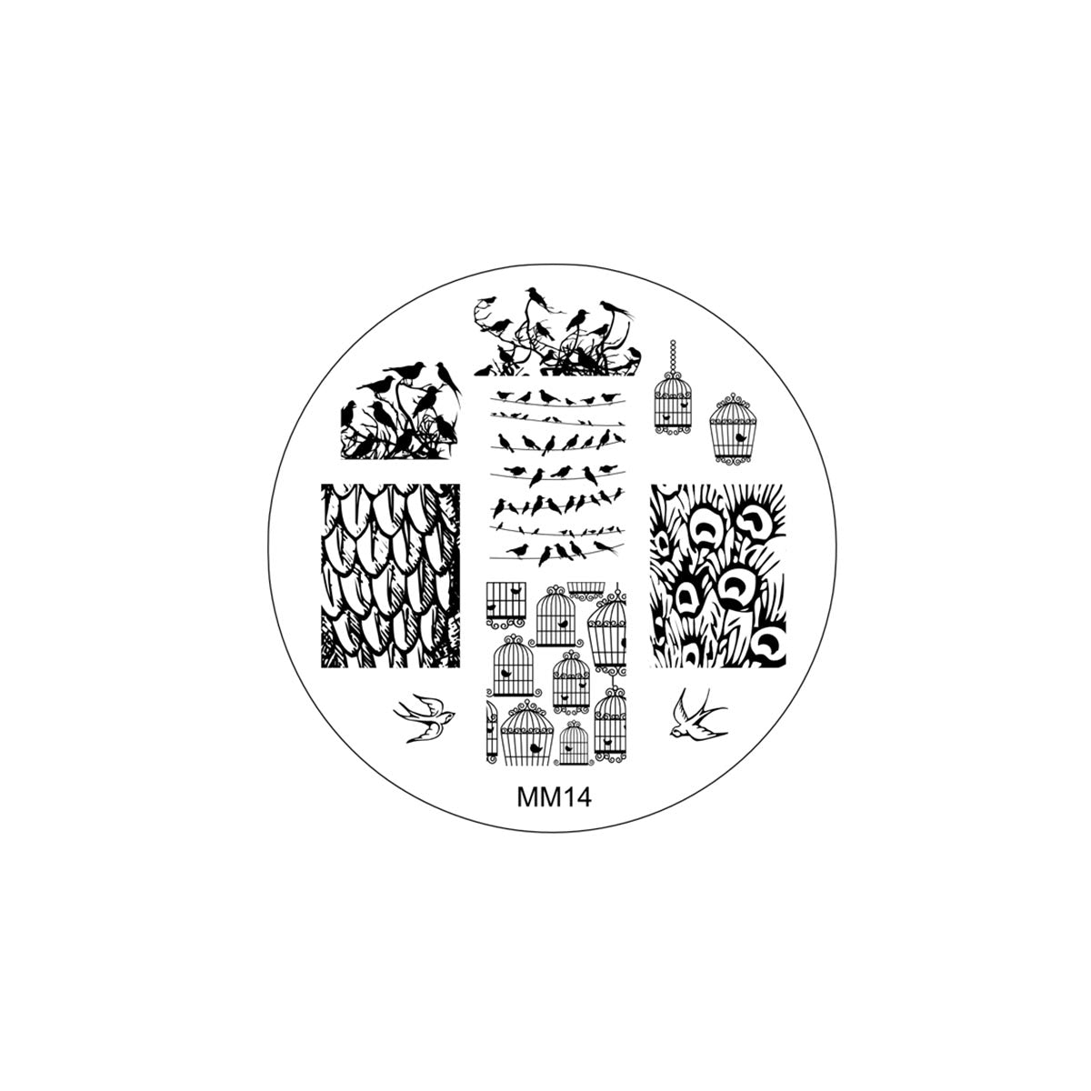 MM14 Messy Mansion Nail Stamping Plate