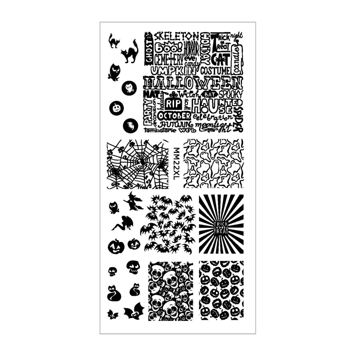 MM22XL Messy Mansion Nail Stamping Plate
