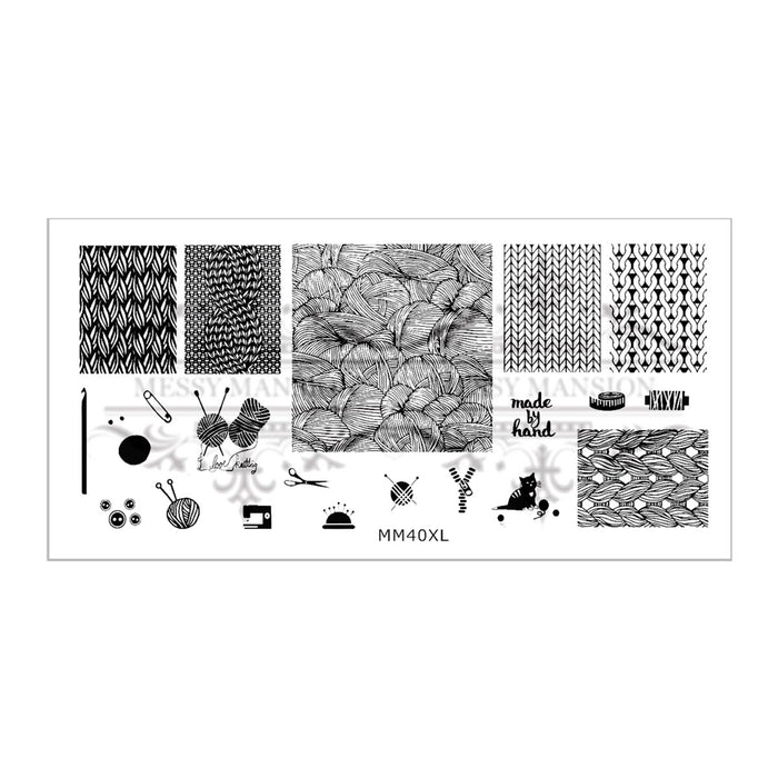 MM40XL Messy Mansion Nail Stamping Plate
