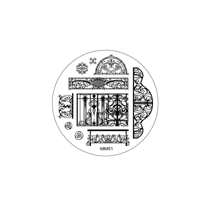 MM51 Messy Mansion Nail Stamping Plate