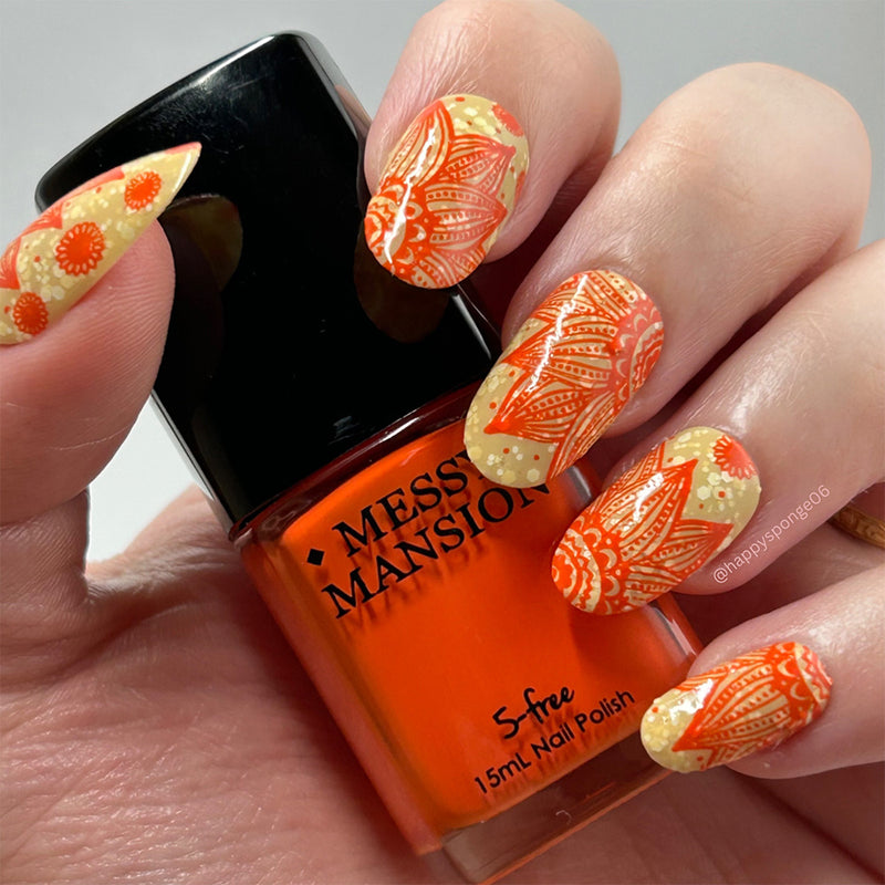 MM68 Messy Mansion Nail Stamping Plate