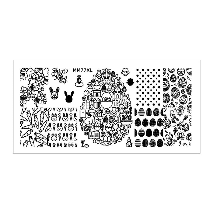 MM77XL Messy Mansion Nail Stamping Plate