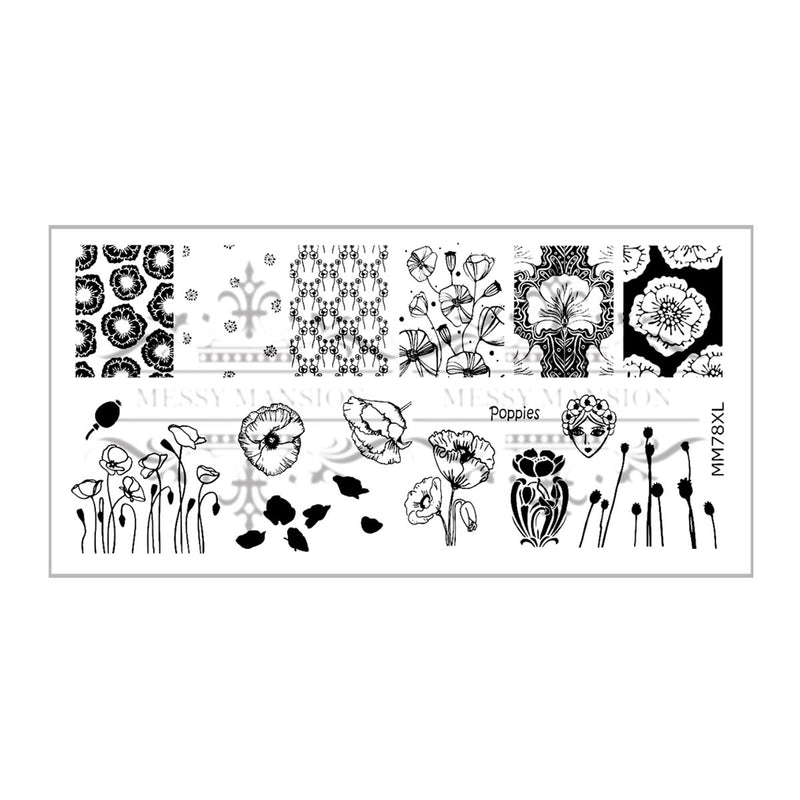 MM78XL Messy Mansion Nail Stamping Plate