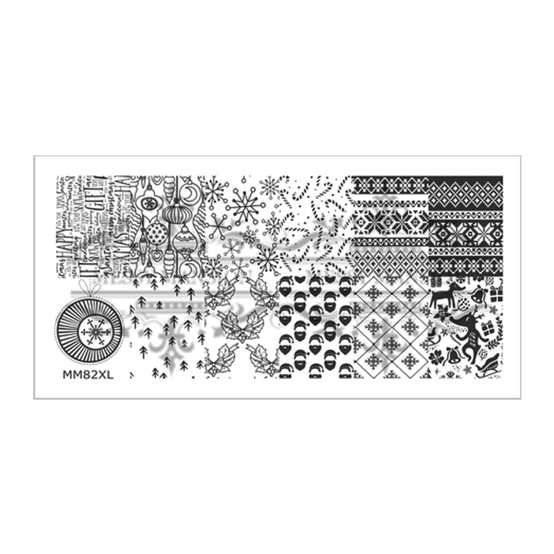 MM82XL Messy Mansion Nail Stamping Plate