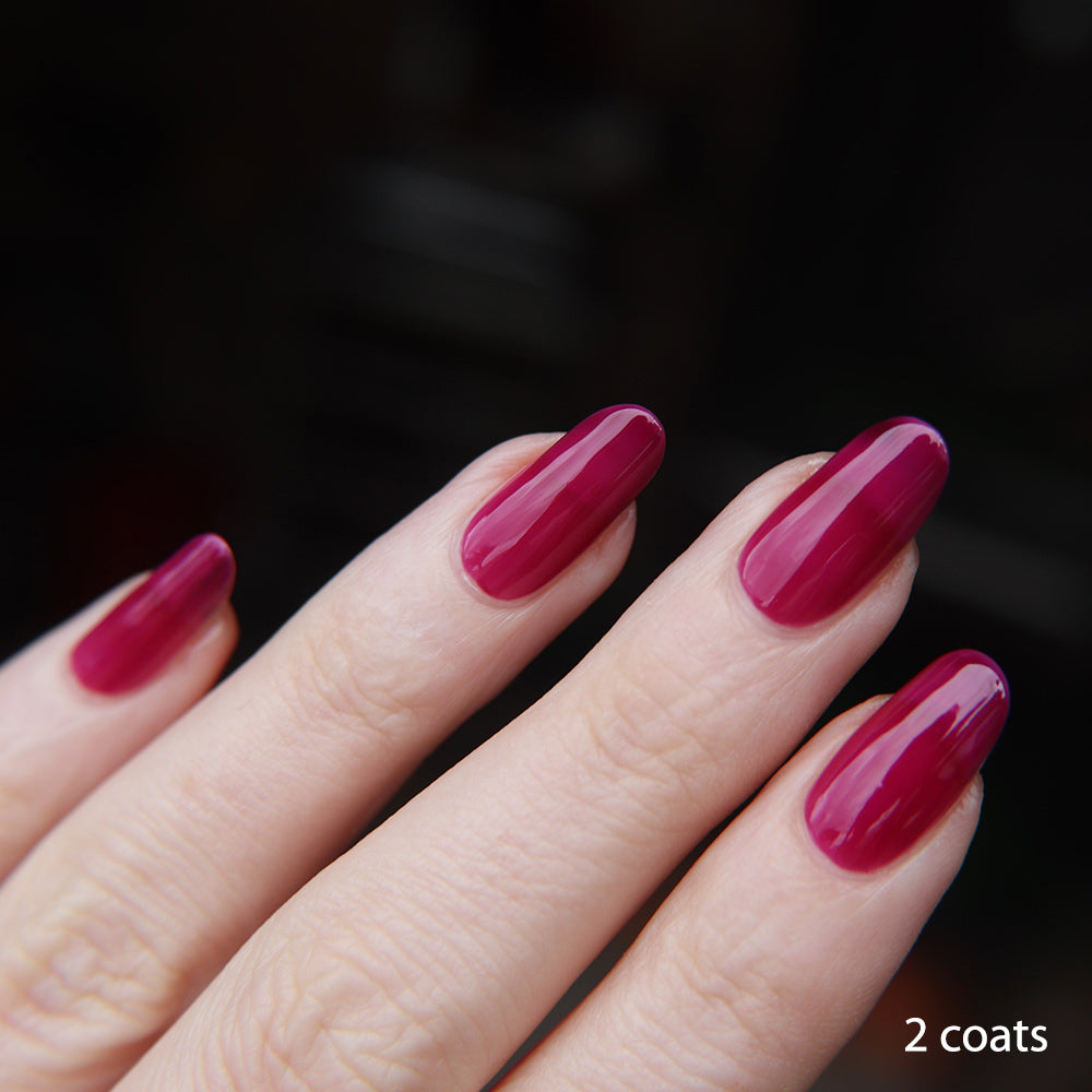 Sheer Tint Mulberry - A deep red jelly nail polish – EmilydeMolly