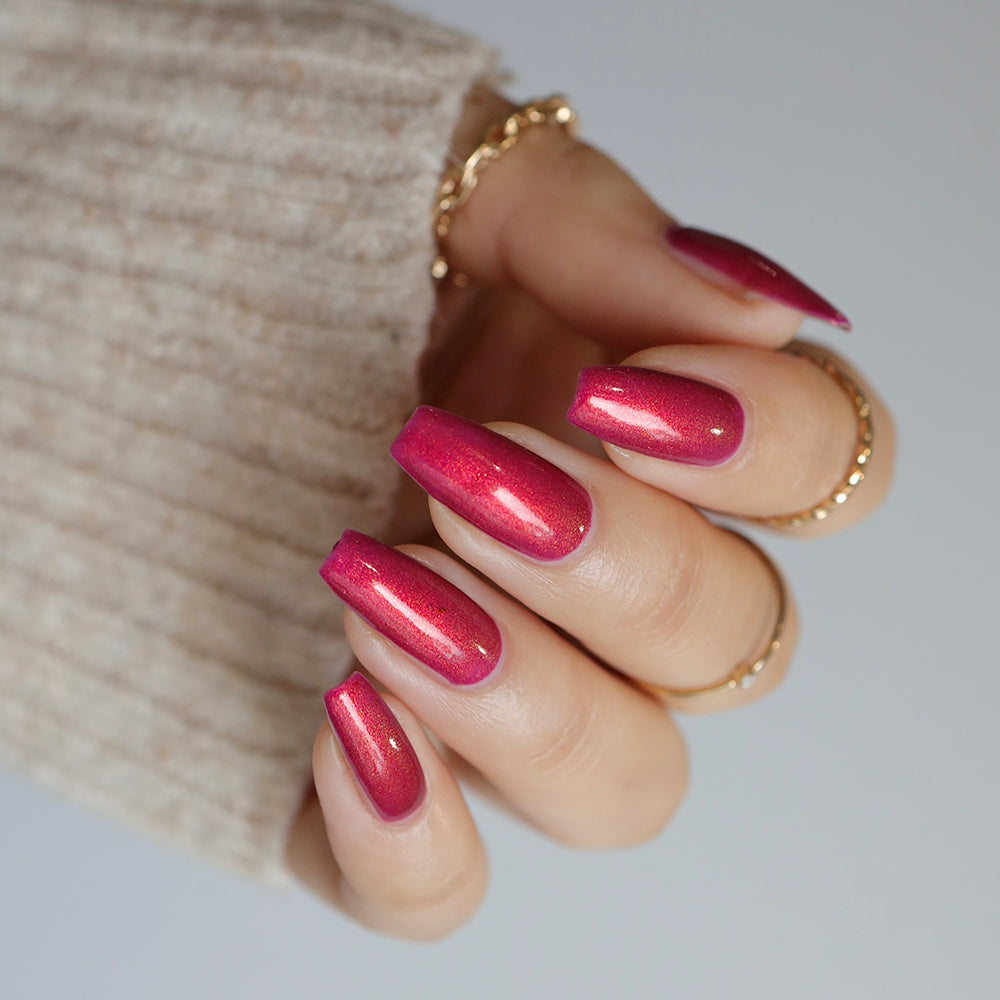 Hear The Silence - A purple nail polish with shifting aurora