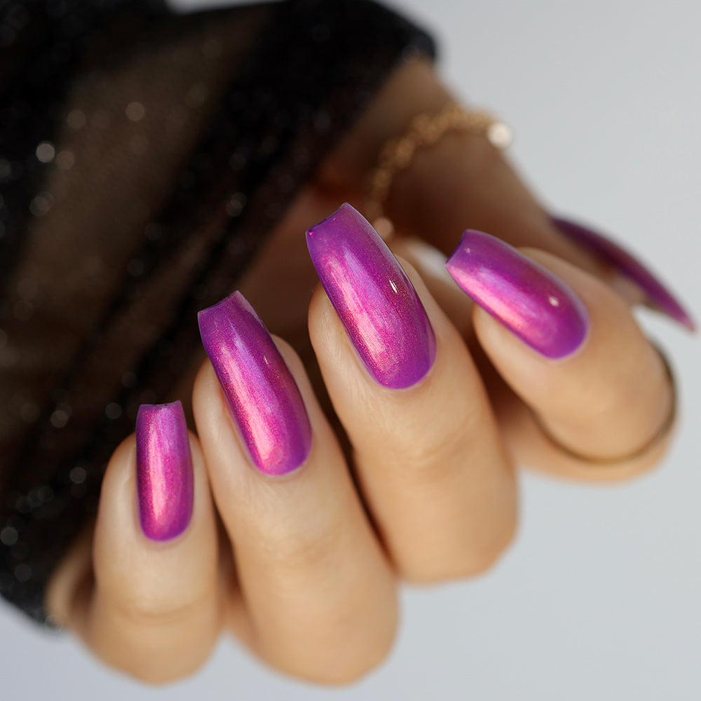 Ultravibe - A bright purple nail polish with shifting shimmer