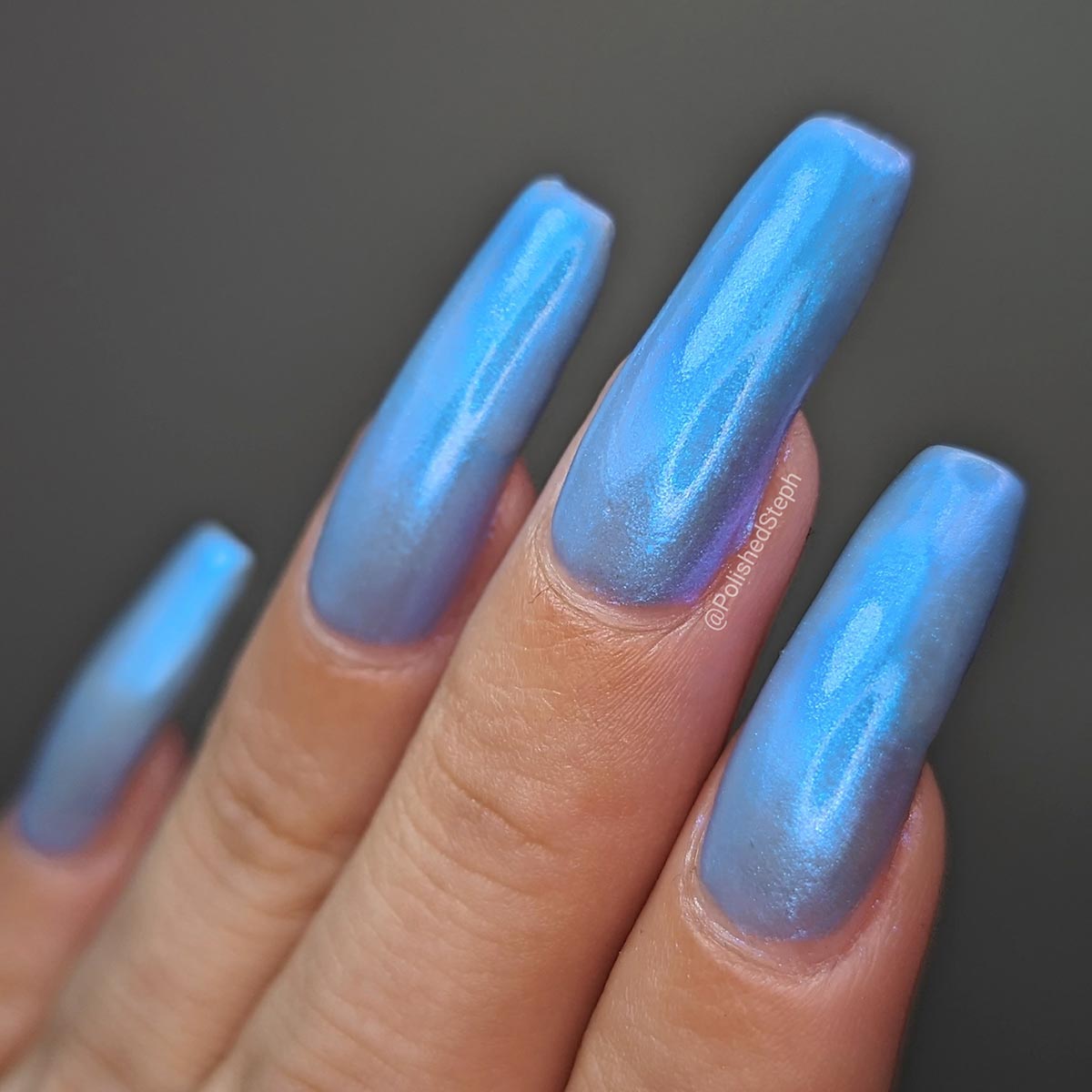 Switch Pages light blue shimmer nail polish – EmilydeMolly