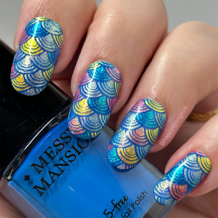 SY08 Messy Mansion Nail Stamping Plate