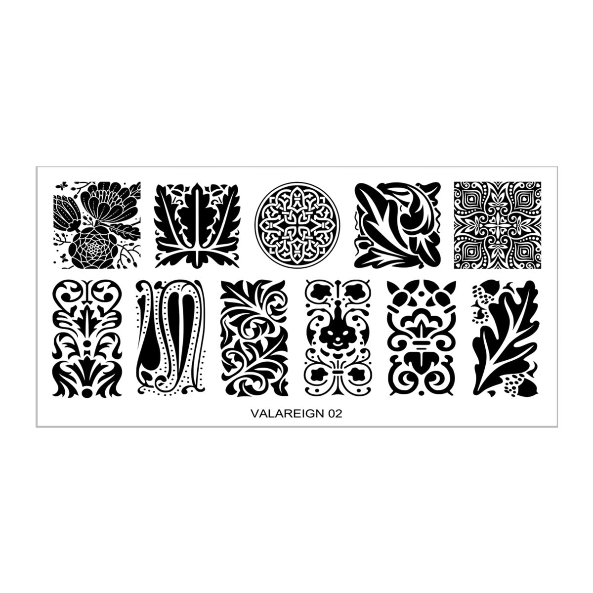 Valareign 02 Messy Mansion Nail Stamping Plate