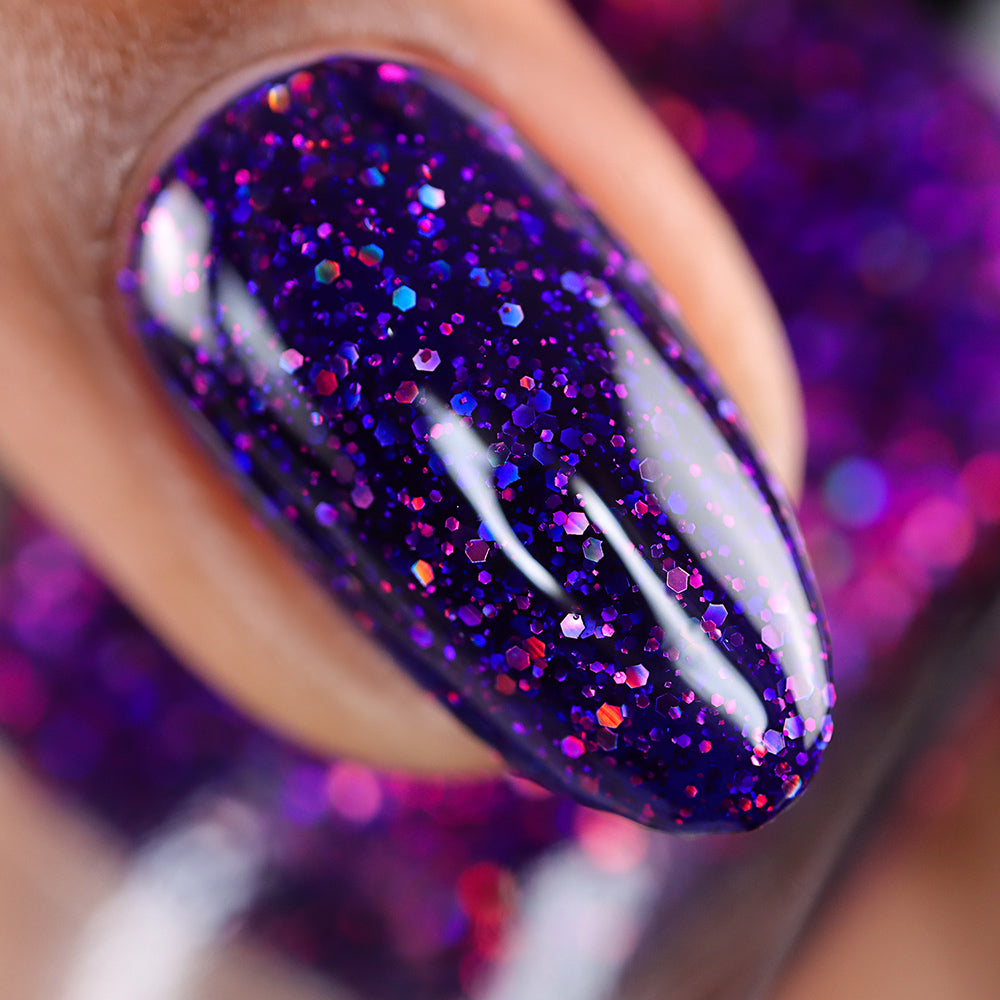 Dirty Mirror - A dusty blue nail polish with shimmer – EmilydeMolly