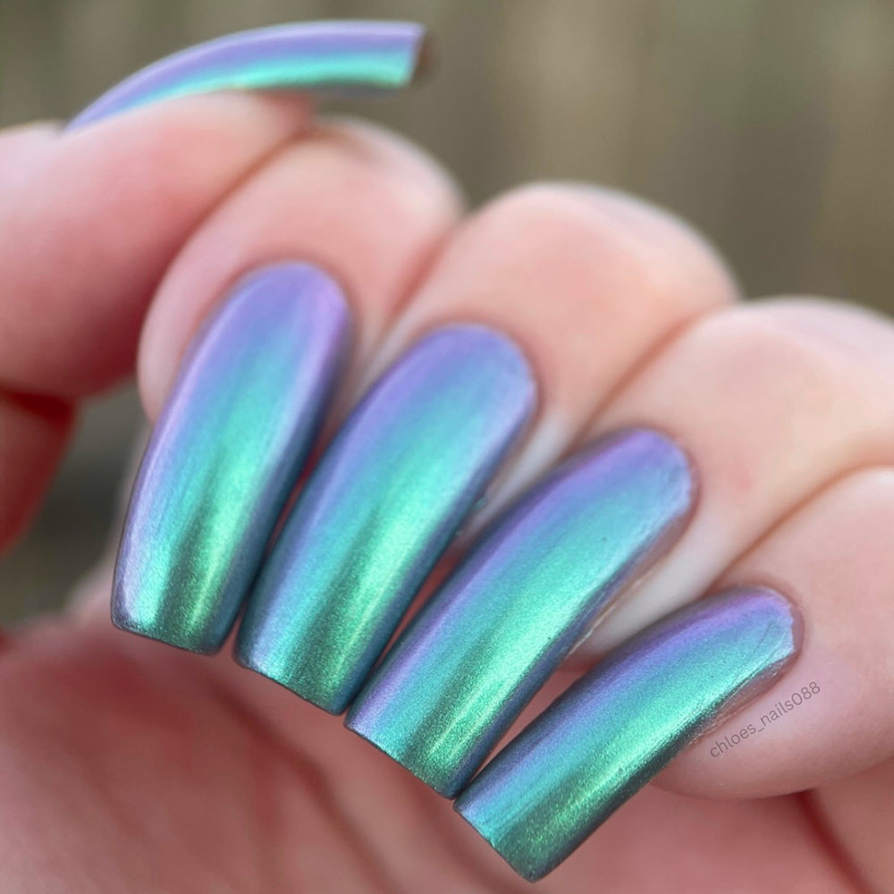 The Same Dream - A medium grey nail polish with shifting shimmer
