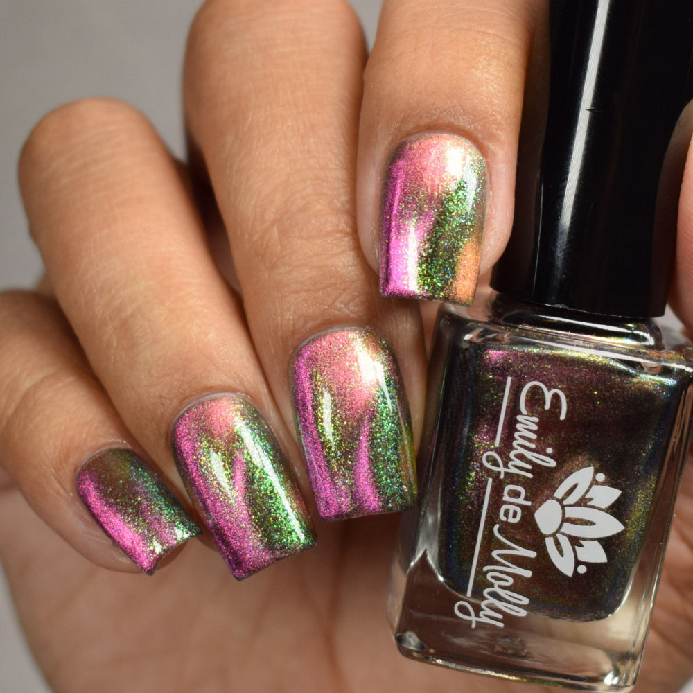 Breath Of Life - A black shimmer nail polish with magnetic effect