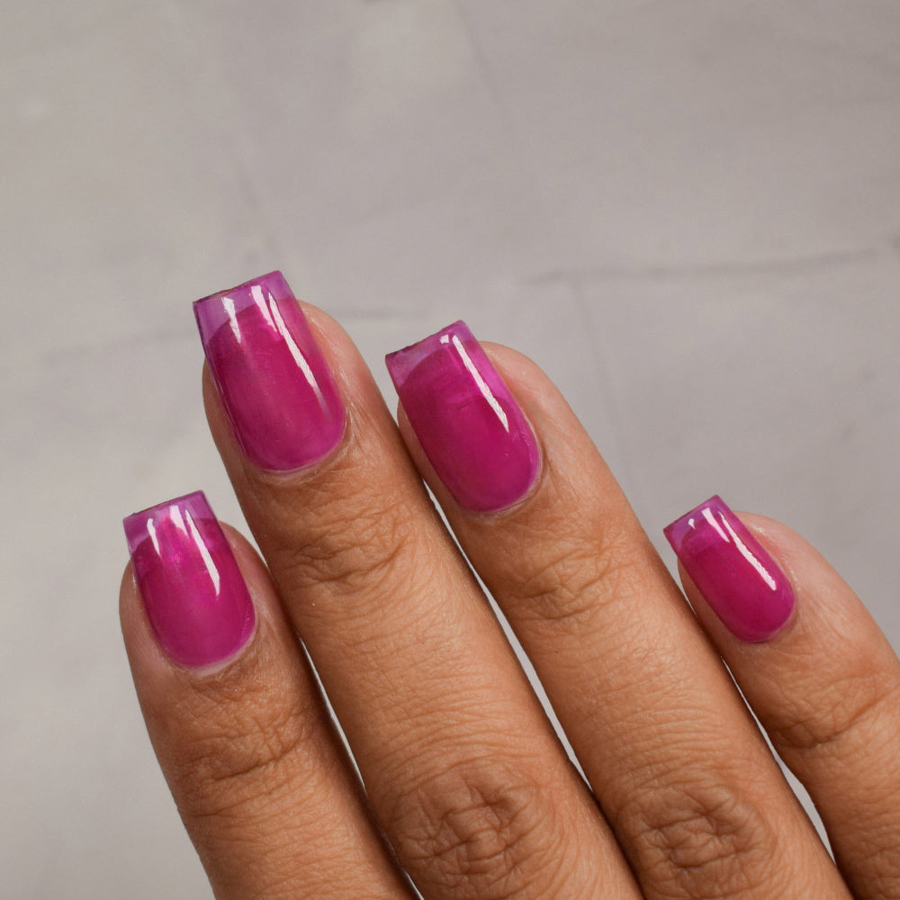 Sheer Tint Mulberry - A deep red jelly nail polish