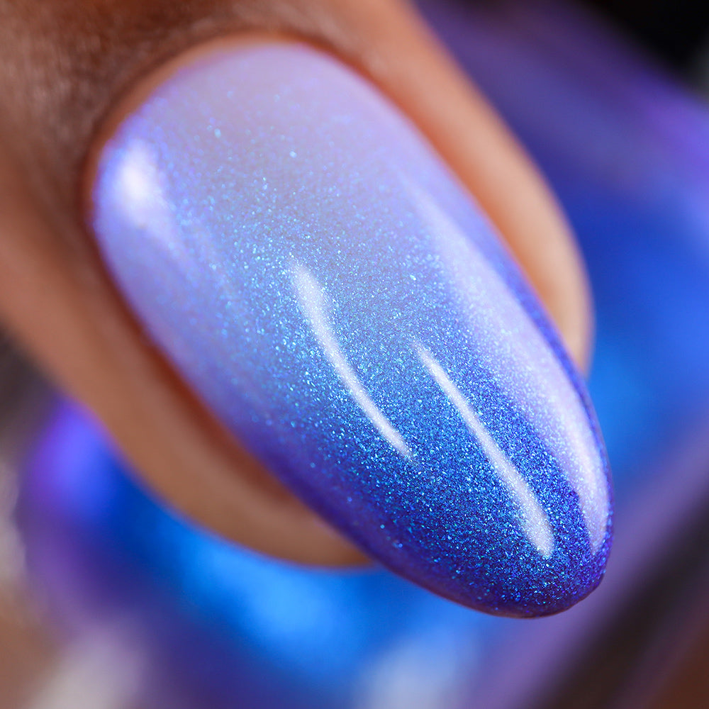 Dirty Mirror - A dusty blue nail polish with shimmer – EmilydeMolly