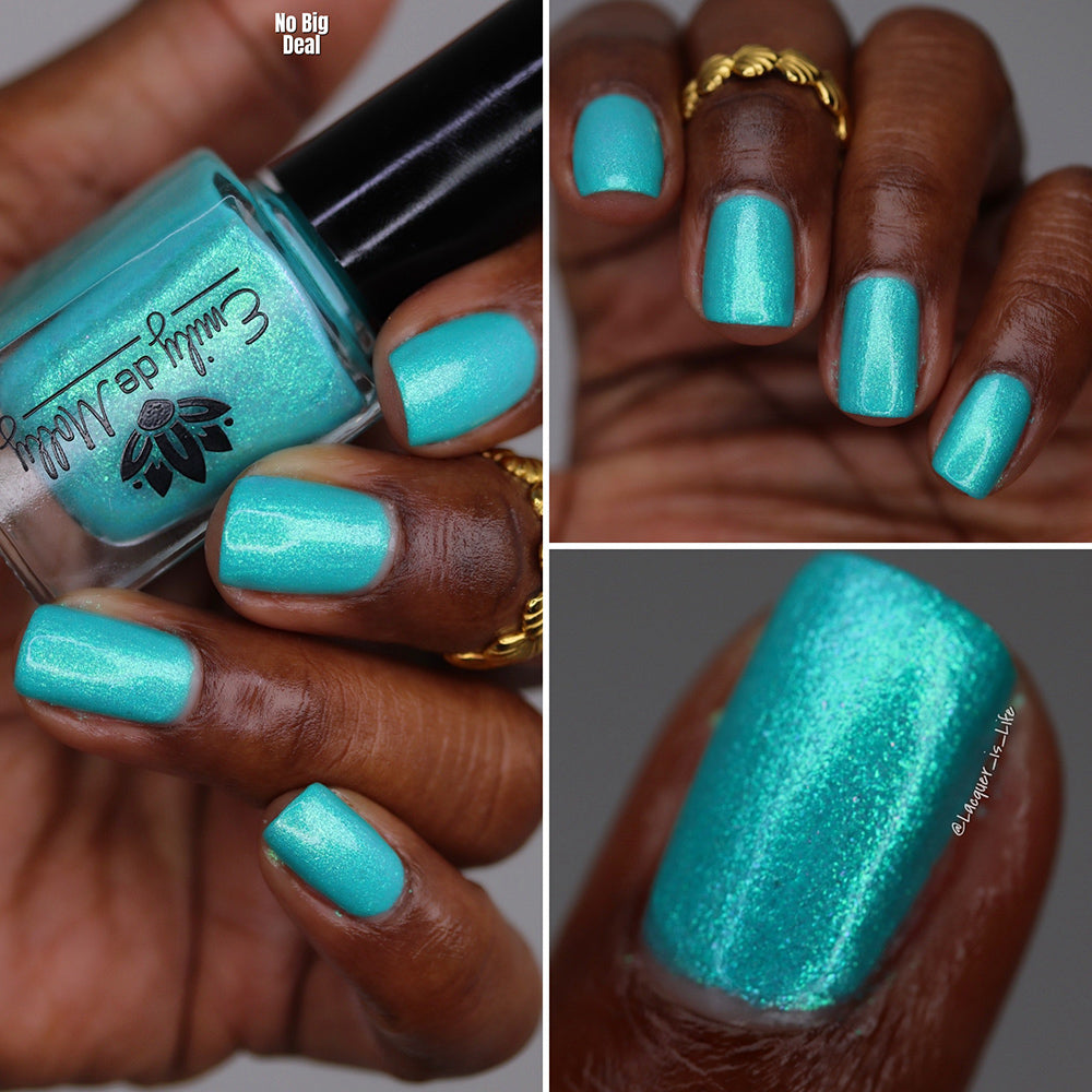 No Big Deal - A light aqua blue nail polish with shifting shimmer